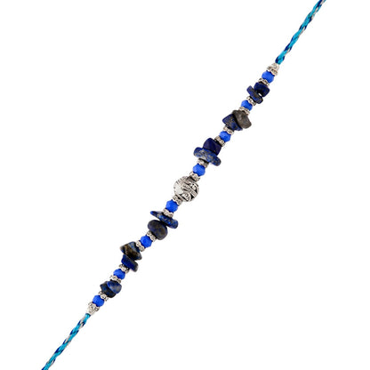 trueBrowns X Voylla Blue Beads Bohemian Motif Thread Rakhi For Brother - Distacart