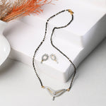 Thumbnail for AanyaCentric Gold-plated Mangalsutra Pendant Earring Set & Silver Plated Anklet - Distacart
