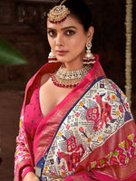 Thumbnail for NOZ2TOZ Women's Tussar Silk Navy Blue Printed Designer Saree With Blouse Piece - Distacart