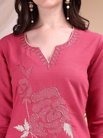 Thumbnail for Embroidered Co Ords, Pink - Hiral Fashion