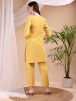 Thumbnail for Hand Embroidered Co Ords, Yellow - Hiral Fashion - Distacart
