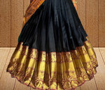 Thumbnail for Malishka Women's Jacquard With Woven Semi-Stitched Lehenga Choli Set - Distacart