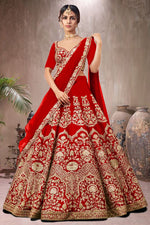 Thumbnail for Malishka Women's Silk With Zari Work Semi-Stitched Lehenga Choli Set - Distacart