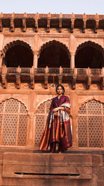 Thumbnail for Malishka Women's Purple Jacquard Silk Woven Straight Kurta Pant With Dupatta - Distacart