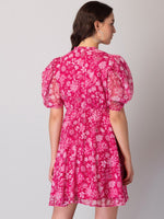 Thumbnail for Malishka Women's Pink Georgette Digital Print Fit & Flared Midi Dress - Distacart