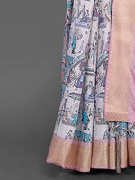 Thumbnail for NOZ2TOZ Women's Manipuri Silk Off White Printed Designer Saree With Blouse Piece - Distacart