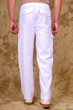 Thumbnail for Bluebird Men's Slim Fit Cotton Cargo Pant White - Distacart