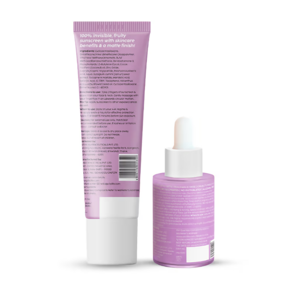 PLIX The Plant Fix 0.1% Salicylic Acid Mattifying Sunscreen SPF50+ PA+++ & Niacinamde Serum - Distacart