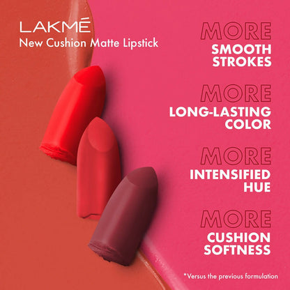 Lakme Cushion Matte Lipstick - Pink Charm - Distacart