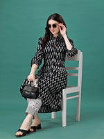 Thumbnail for Printed Flared Cotton Kurta With Pant, Multicolor - Hiral Fashion - Distacart