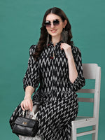 Thumbnail for Printed Flared Cotton Kurta With Pant, Multicolor - Hiral Fashion - Distacart