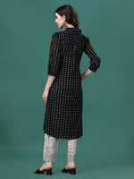 Thumbnail for Printed Flared Cotton Kurta With Pant, Multicolor - Hiral Fashion - Distacart