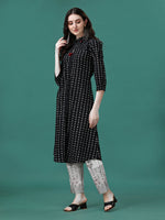 Thumbnail for Printed Flared Cotton Kurta With Pant, Multicolor - Hiral Fashion - Distacart