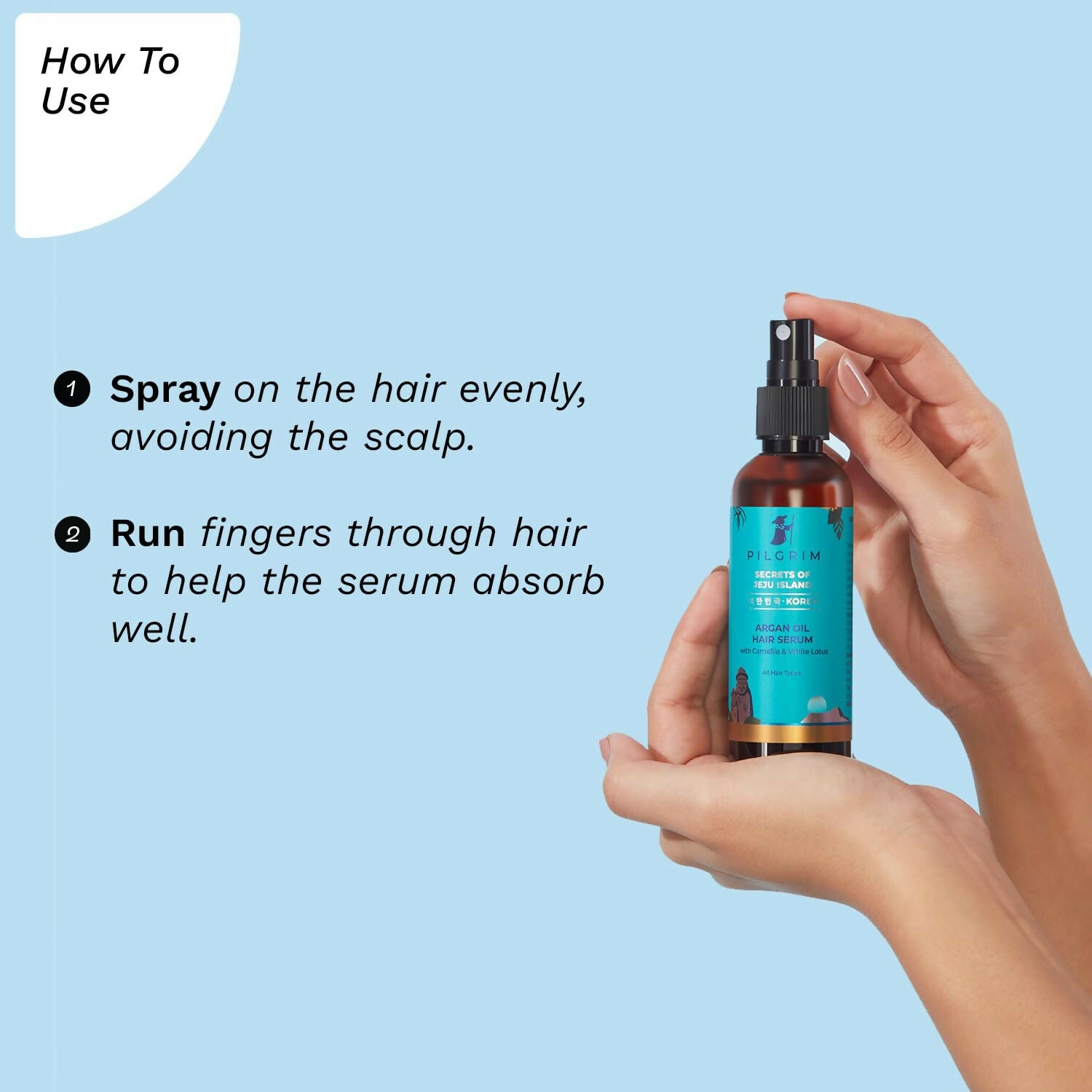 Pilgrim Argan Oil Hair Serum For Dry Frizzy Hair, Hair Smoothing & Soft Hair - Distacart