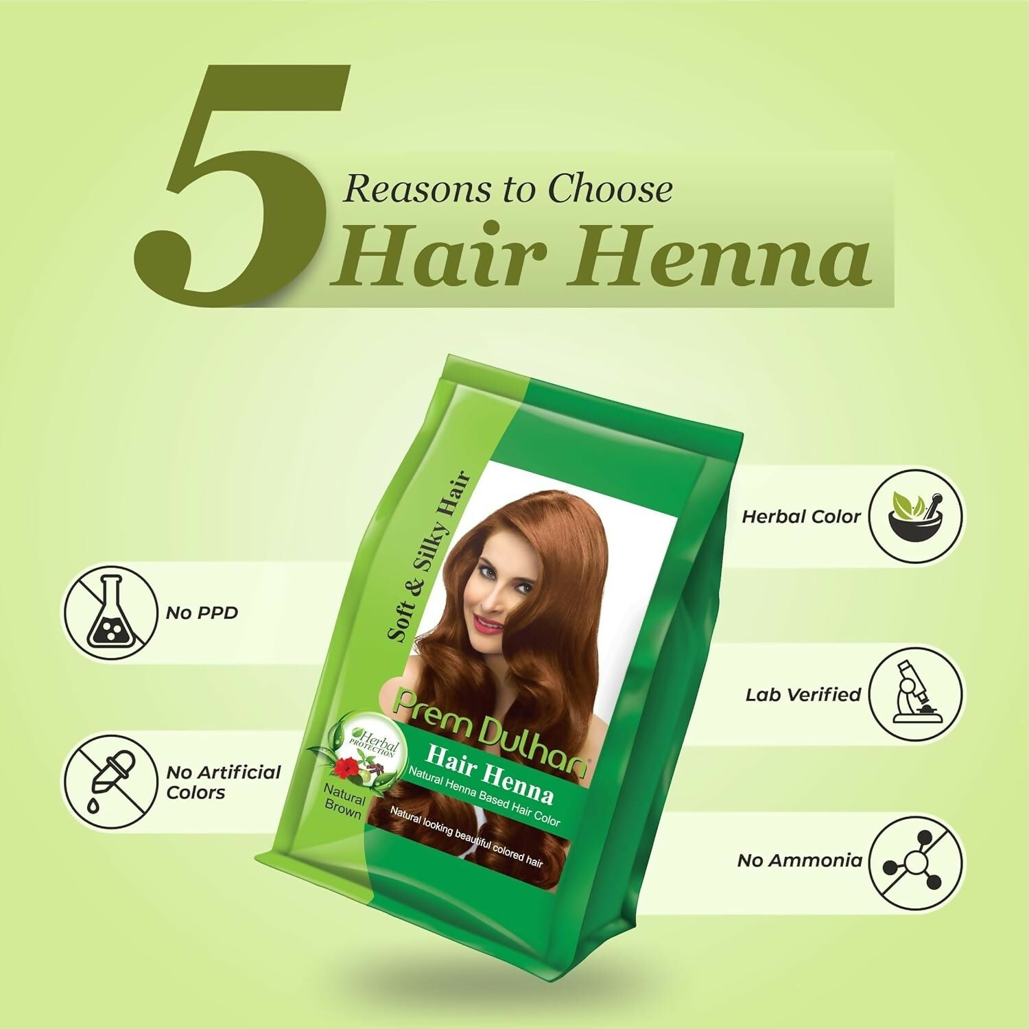 Prem Dulhan Hair Henna Natural Henna Based Hair Color - Distacart