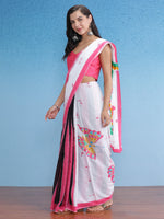 Thumbnail for NOZ2TOZ Women's Cotton White Printed Designer Saree With Blouse Piece - Distacart