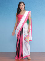 Thumbnail for NOZ2TOZ Women's Cotton White Printed Designer Saree With Blouse Piece - Distacart