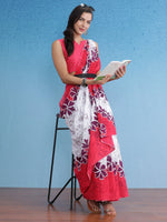 Thumbnail for NOZ2TOZ Women's Cotton White Printed Designer Saree With Blouse Piece - Distacart