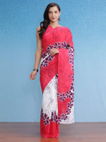 Thumbnail for NOZ2TOZ Women's Cotton White Printed Designer Saree With Blouse Piece - Distacart