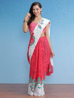 Thumbnail for NOZ2TOZ Women's Cotton Pink Printed Designer Saree With Blouse Piece - Distacart