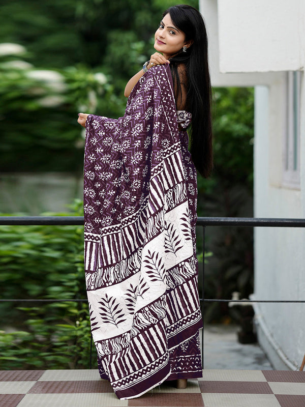NOZ2TOZ Women's Cotton White Printed Designer Saree With Blouse Piece - Distacart