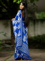 Thumbnail for NOZ2TOZ Women's Cotton Blue Printed Designer Saree With Blouse Piece - Distacart