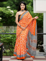Thumbnail for NOZ2TOZ Women's Cotton Black Printed Designer Saree With Blouse Piece - Distacart