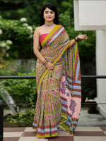 Thumbnail for NOZ2TOZ Women's Cotton Pink Printed Designer Saree With Blouse Piece - Distacart