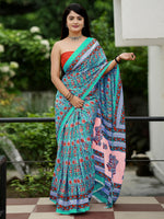 Thumbnail for NOZ2TOZ Women's Cotton Rust Printed Designer Saree With Blouse Piece - Distacart
