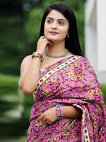 Thumbnail for NOZ2TOZ Women's Cotton Off White Printed Designer Saree With Blouse Piece - Distacart