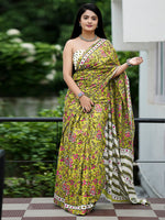 Thumbnail for NOZ2TOZ Women's Cotton Off White Printed Designer Saree With Blouse Piece - Distacart