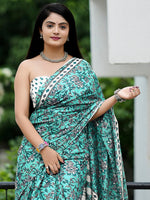 Thumbnail for NOZ2TOZ Women's Cotton Off White Printed Designer Saree With Blouse Piece - Distacart