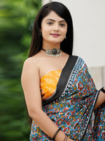 Thumbnail for NOZ2TOZ Women's Cotton Mustard Printed Designer Saree With Blouse Piece - Distacart