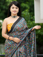 Thumbnail for NOZ2TOZ Women's Cotton Mustard Printed Designer Saree With Blouse Piece - Distacart