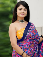 Thumbnail for NOZ2TOZ Women's Cotton Yellow Printed Designer Saree With Blouse Piece - Distacart