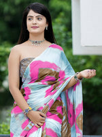 Thumbnail for NOZ2TOZ Women's Cotton Brown Printed Designer Saree With Blouse Piece - Distacart