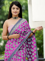 Thumbnail for NOZ2TOZ Women's Cotton Beige Printed Designer Saree With Blouse Piece - Distacart