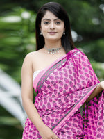 Thumbnail for NOZ2TOZ Women's Cotton White Printed Designer Saree With Blouse Piece - Distacart