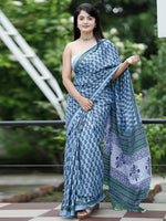 Thumbnail for NOZ2TOZ Women's Cotton White Printed Designer Saree With Blouse Piece - Distacart