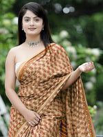 Thumbnail for NOZ2TOZ Women's Cotton White Printed Designer Saree With Blouse Piece - Distacart