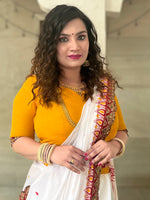 Thumbnail for NOZ2TOZ Women's Cotton Yellow Embellished Designer Saree With Blouse Piece - Distacart