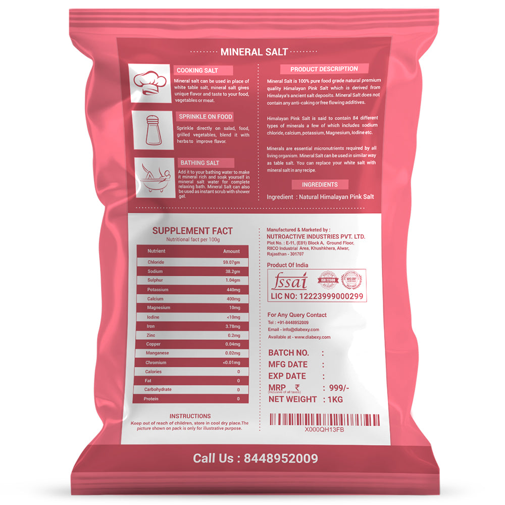 NutroActive Mineral Salt Low Sodium Himalayan Pink Salt - Distacart