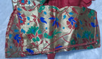 Thumbnail for Kia Fashions Maroon Jacquard Weave Multi Color Paithani Readymade Blouse - Distacart
