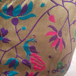 Thumbnail for Kia Fashions Purple Jacquard Weave Multi Color Paithani Readymade Blouse - Distacart
