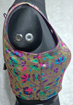 Thumbnail for Kia Fashions Purple Jacquard Weave Multi Color Paithani Readymade Blouse - Distacart