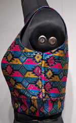 Thumbnail for Kia Fashions Navy Blue Multi Color Weave Readymade Blouse - Distacart