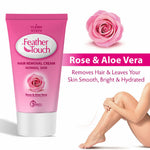 Thumbnail for VI-JOHN Feather Touch Rose & Aloevera Hair Removal Cream for Women for Normal Skin, Suitable for Legs, Underarms, Bikini Line, Arms