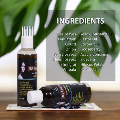 Ag Unique Ayurvedic Hair Oil - Distacart