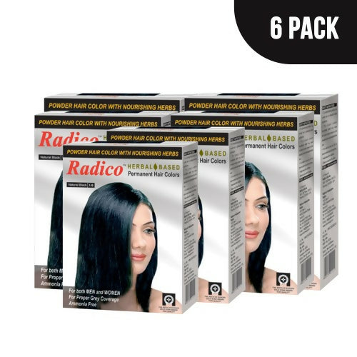 Radico Natural Herbal Based Permanent Hair Color - Black - Distacart