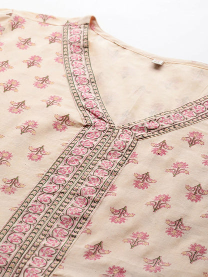 Ahalyaa Women's Traditional wear Co-ords - Tan - Distacart